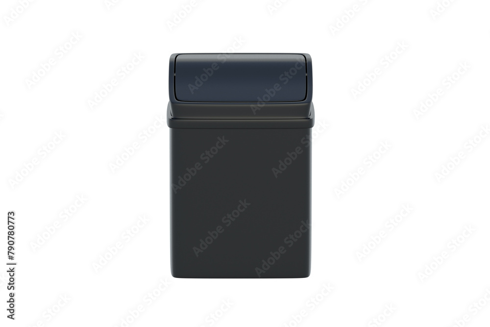 Trash bin isolated on white background. Home garbage can. 3d render Trash bin isolated on white background. Home garbage can. 3d render
