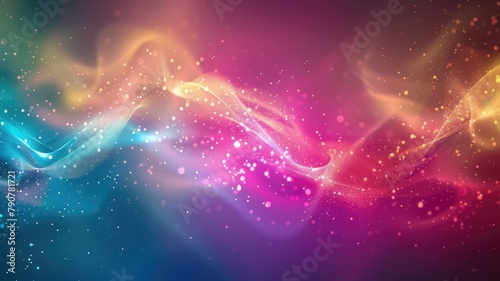 Abstract Multicolor Visualization  abstract background with colorful spectrum. Bright neon rays and glowing lines.
