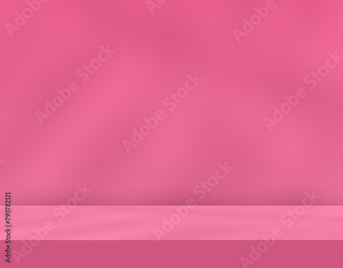 Pink 3d mockup backdrop for product showcase.