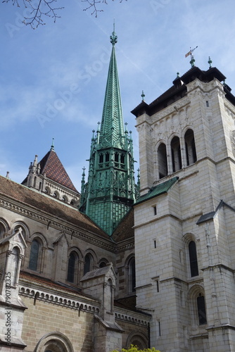 La ville de Genève en suisse ,Cathédrale Saint-Pierre Genève