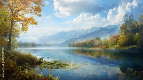 Peaceful lakes and serene water bodies landscapes   