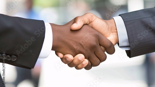 Corporate Trust: Business Partners Shaking Hands in Agreement