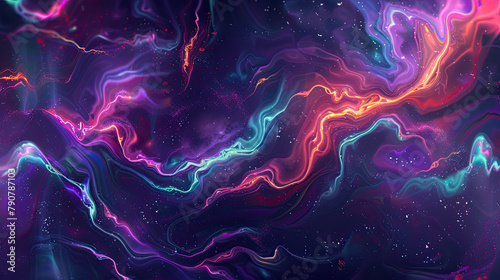 Dark Holographic Swirl Background