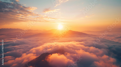 Amazing sunrise view from Mountains. sunsets.
