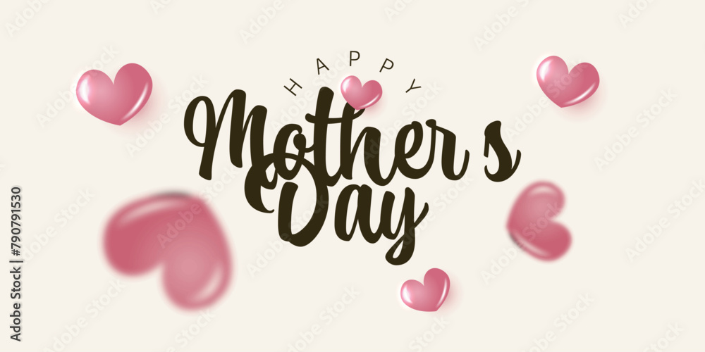 happy mothers day illustration template design