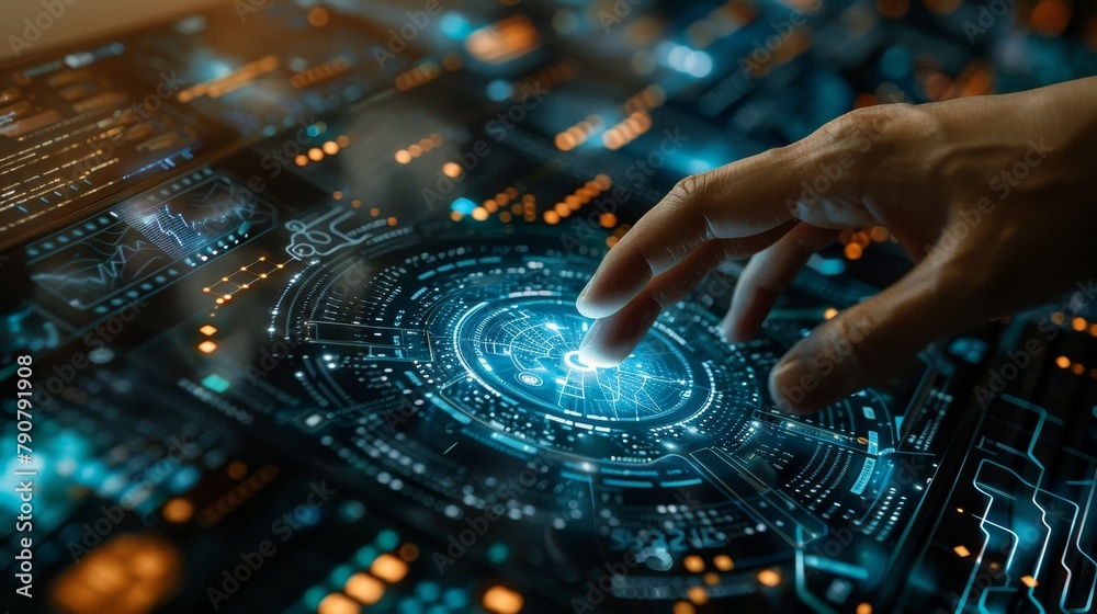 Interactive digital interface, touch gesture activation Interactive digital interface, touch gesture activation