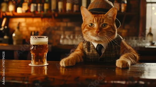 cats sitting in a pub