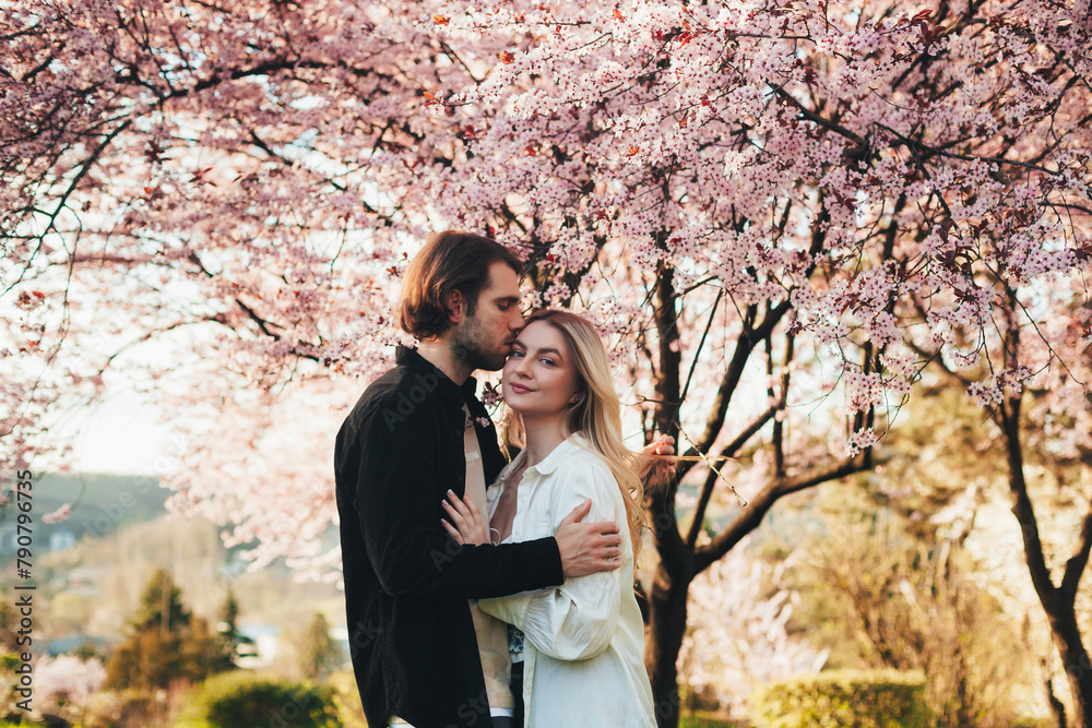lovers in the spring garden lovers in the spring garden