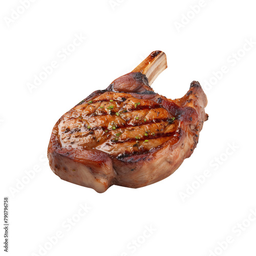 Tasty Lamb Chop Isolated On White Background photo