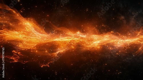 Fiery Flames Blaze Against a Bold Black Backdrop, Evoking Passion and Power in Designs.
