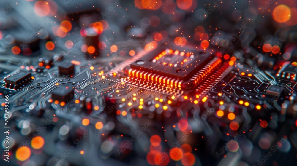 Circuitry Kaleidoscope: LED-Lit Semiconductor Splendor, generative ai Circuitry Kaleidoscope: LED-Lit Semiconductor Splendor, generative ai