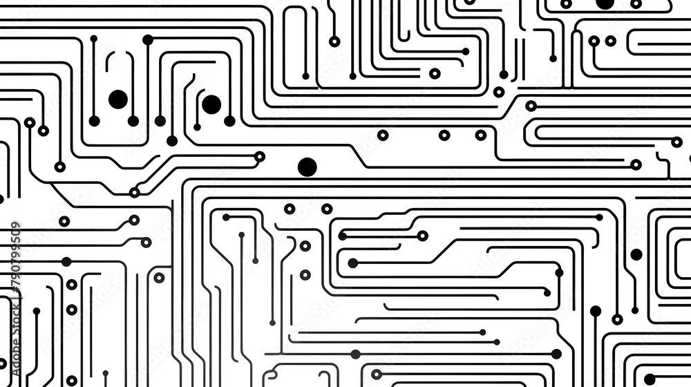 Digital technology black and white abstract geometric circuit graphic poster web page PPT background Digital technology black and white abstract geometric circuit graphic poster web page PPT background
