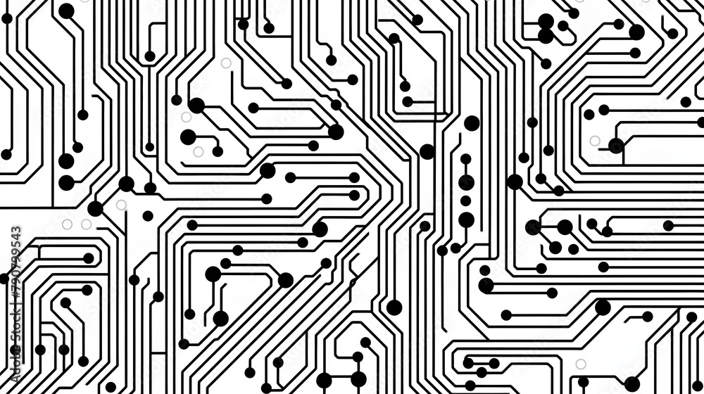 Digital technology black and white abstract geometric circuit graphic poster web page PPT background Digital technology black and white abstract geometric circuit graphic poster web page PPT background