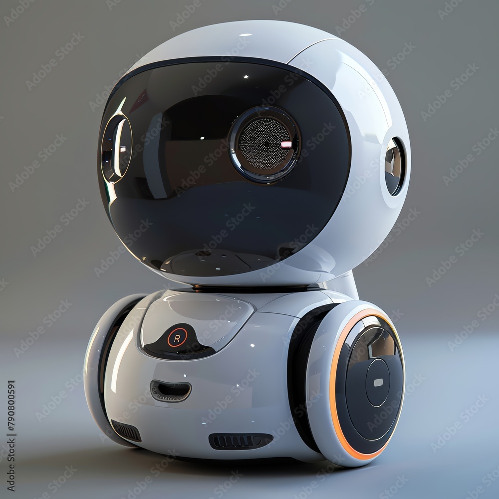 Charming cleaning robot in 3D rendering, displaying emotions with its friendly features, inviting and helpful -ar 4:3 -v 6 Charming cleaning robot in 3D rendering, displaying emotions with its friendly features, inviting and helpful -ar 4:3 -v 6