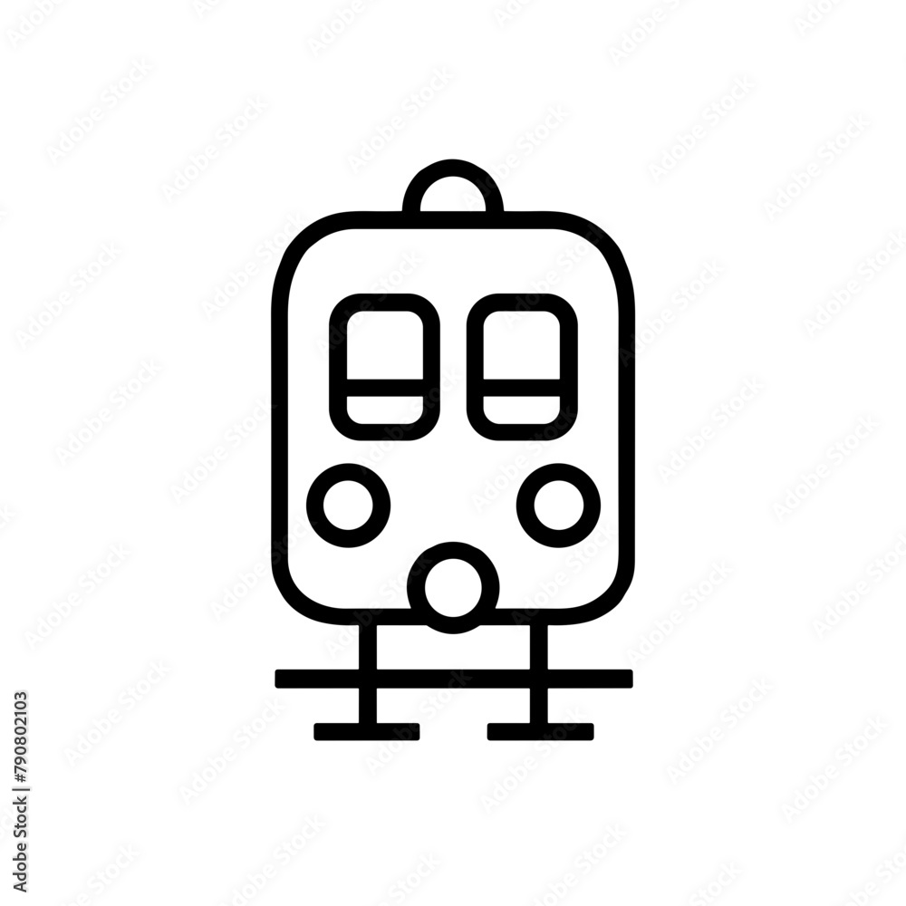 Front View Train Icon, Railway Transportation, Public Commute Front View Train Icon, Railway Transportation, Public Commute