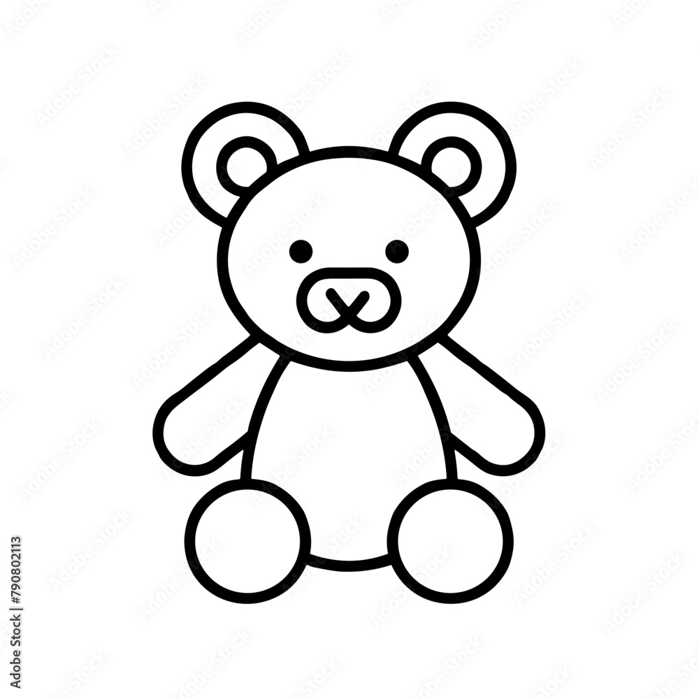 Teddy Bear Icon, Plush Toy, Childhood Comfort Object