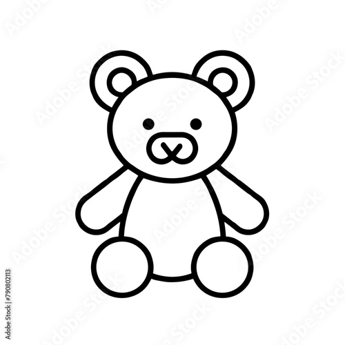 Teddy Bear Icon  Plush Toy  Childhood Comfort Object
