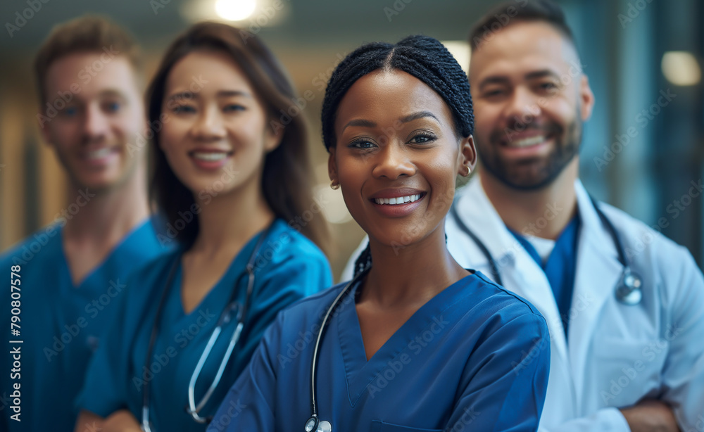 Picture of a group of doctors gathered at the hospital. Group of health professionals gather to receive good treatment The team consists of doctors, nurses, and patients.
Picture of a group of doctors gathered at the hospital. Group of health professionals gather to receive good treatment The team consists of doctors, nurses, and patients.