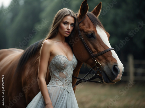 woman and horse