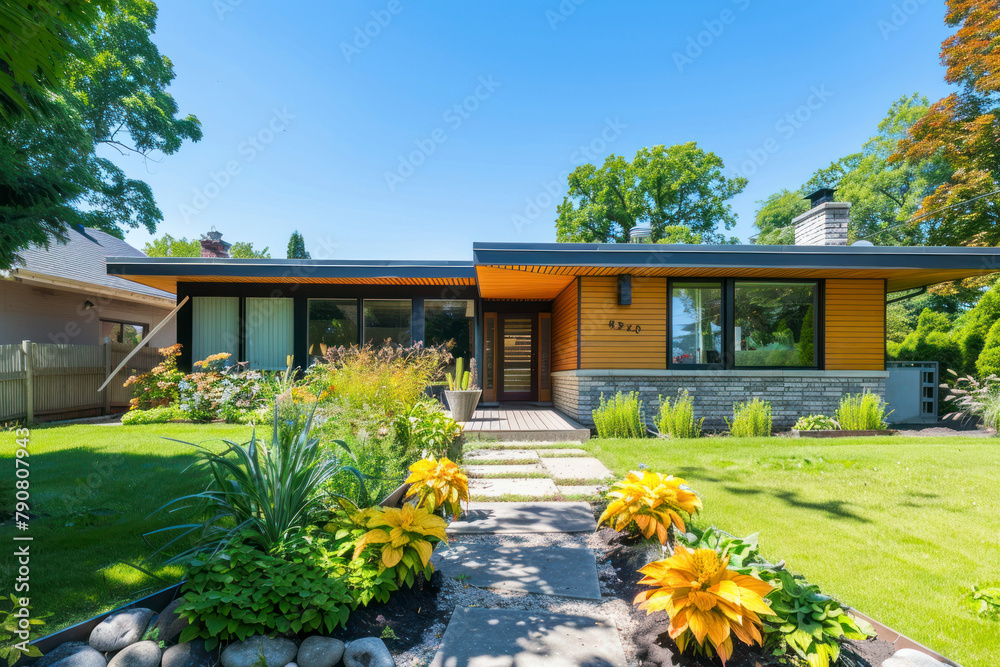 Modern Well-maintained bungalow from the 1960s.