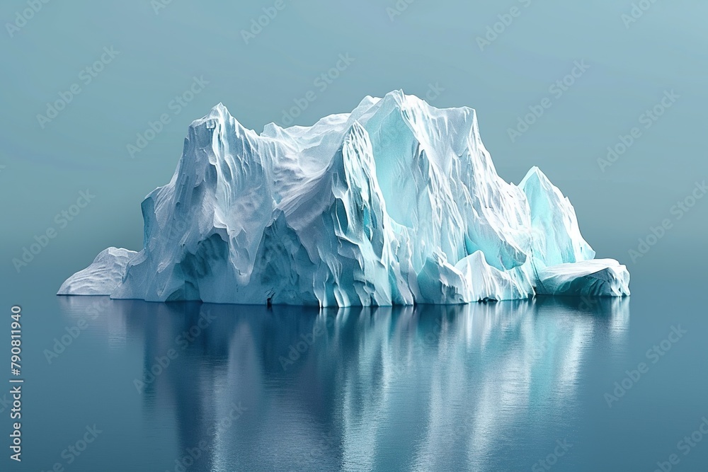 Realistic 3D model of an iceberg
