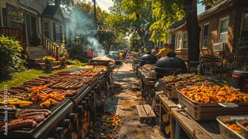Diverse Neighborhood Feast, generative ai photo