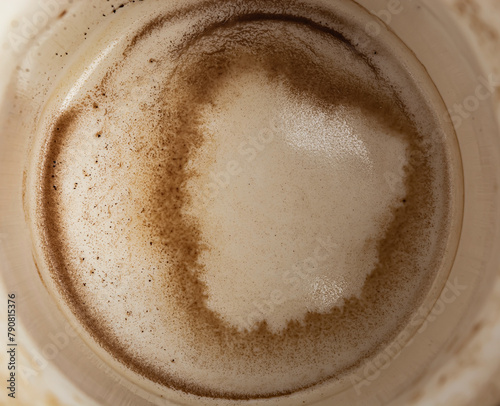 top view of a cup of coffee