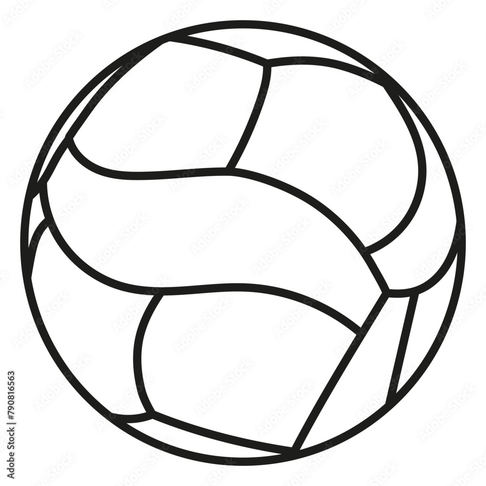 Naklejka premium Volleyball ball line art icon for sports apps and websites