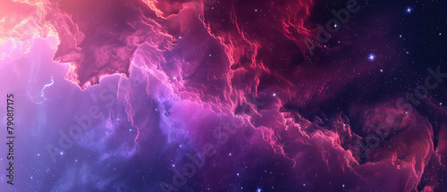 Colorful nebula in space, 3D vector illustration photo