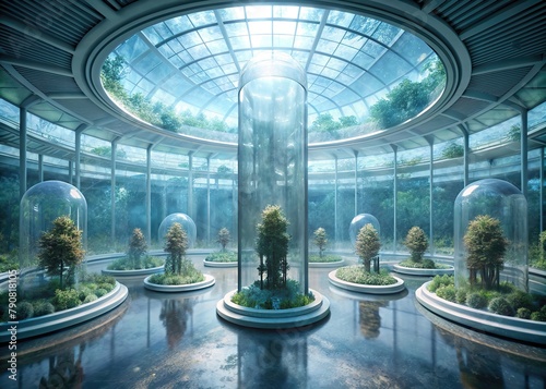 Futuristic interior in sci-fi style 08