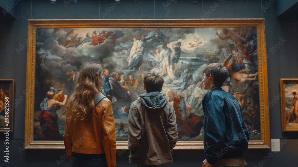Curiosity and Appreciation: Teens Exploring an Art Museum, generative ai