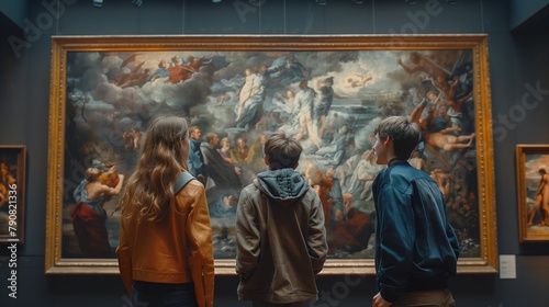 Curiosity and Appreciation: Teens Exploring an Art Museum, generative ai