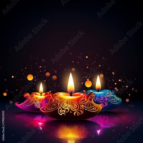 Beautiful happy diwali image festive diwali and deepawali colourfull design.