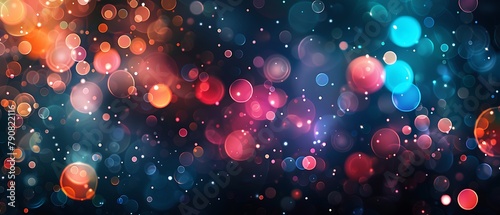 Colorful Bokeh on a Black Background
