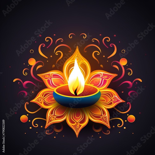 Beautiful happy diwali image festive diwali and deepawali colourfull design.