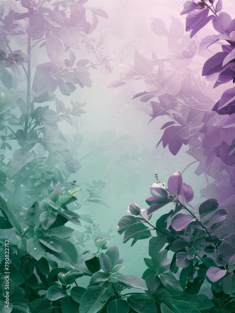 Soft Lilac and Mint Green Gradient Artwork Evoking Serenity and Calmness
