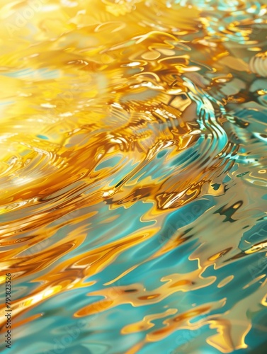 Golden Dreamscape - Ethereal Blue and Yellow Radiant Streaks Painting