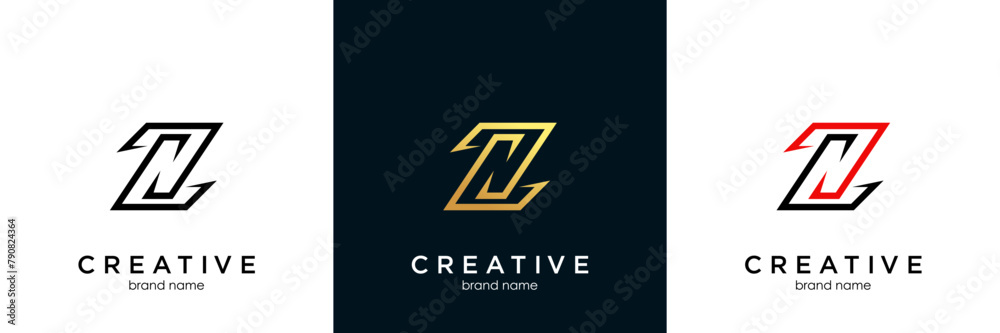Minimalist elegant letter N logo design Minimalist elegant letter N logo design