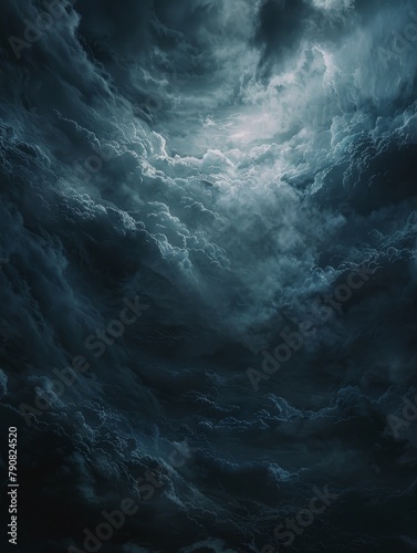 Moody Charcoal Black and Sky Blue Artistic Contrasts in Nature.