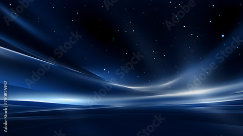 Digital technology blue silver wave curve abstract poster web page PPT background