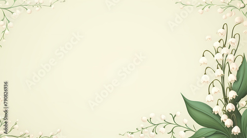 Beautiful white lily of the valley
