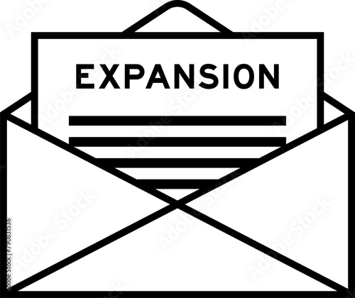 Envelope and letter sign with word expansion as the headline