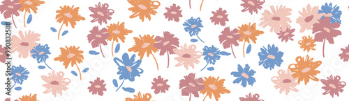 Floral background for textile, swimsuit, pattern covers, surface, wallpaper, gift wrap. 