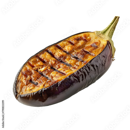 Delicious  Goz Beida Grilled Eggplant Isolated On White Background photo