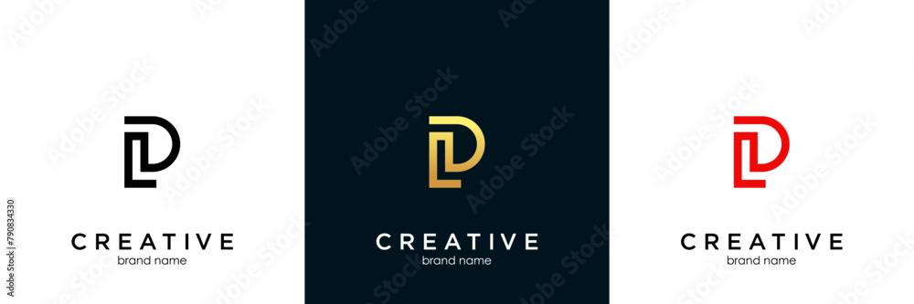 d l dl ld logo design vector symbol graphic idea creative