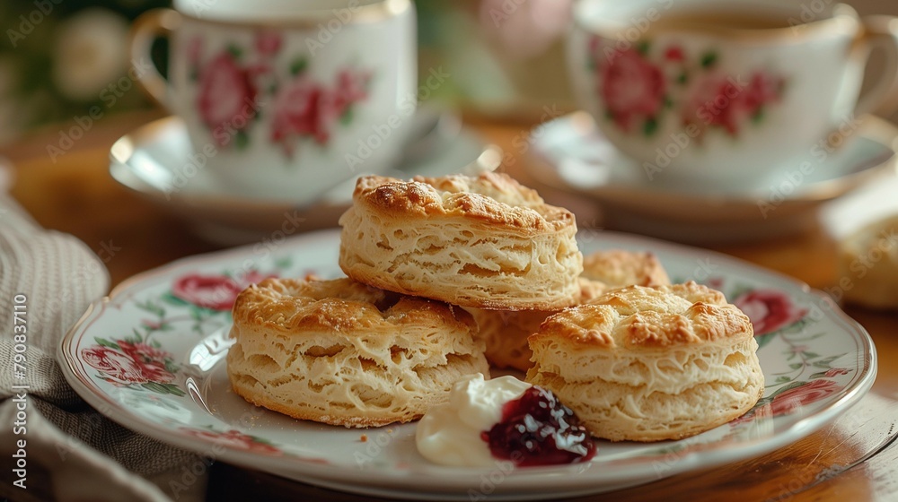 Traditional English Tea Service, generative ai Traditional English Tea Service, generative ai