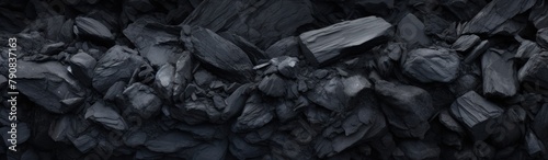Black coal texture background. Top view of black coal pile texture. Black coal texture background. Black coal texture. Black coal background. background with copy space. photo