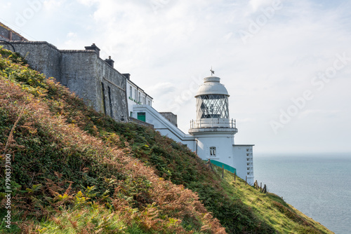 Photo of Foreland lighthouse at Foreland Point on the North Devon coast photo