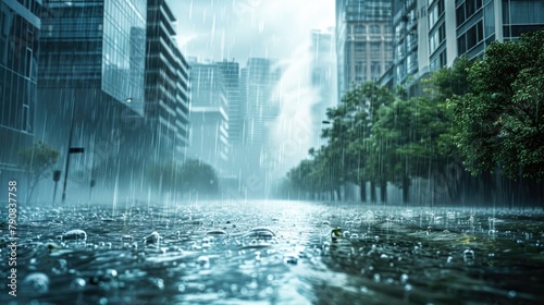 Lots of heavy raining in worlds richest city  photo