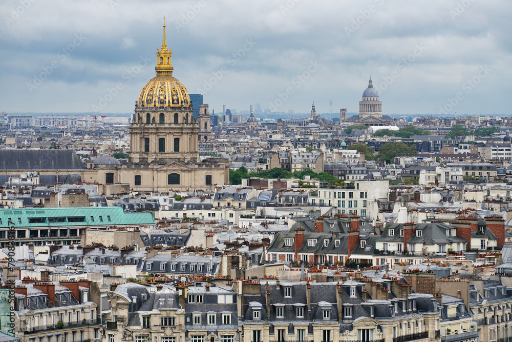 Fototapeta premium View of Paris from the Eiffel Tower.